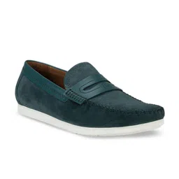 ROSSO BRUNELLO Men Green Suede Loafers-image-50