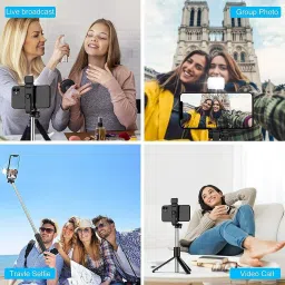 CHG R1s Bluetooth Selfie Sticks with Remote and Selfie Light Monopod image 5
