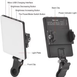 BROLAVIYA Selfie Light with Portable Phone Clip, 60 LED 2000mAh Rechargeable 3 Light Modes 250 lx Camera LED Light image 5