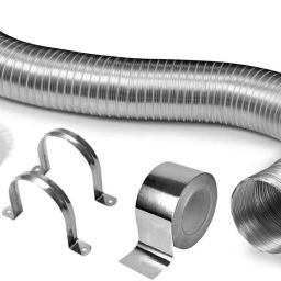 Chimney Pipe 6inch with air cap and aluminium tape (10ft) (Chimney Installation Kit) Hose Pipe-image-77