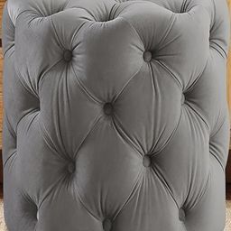 DOE BUCK Wood Velvet Round Ottomans-image-81