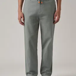Banana Club Men Linen-Look Cotton Trousers-picture-41