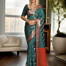 Anouk Woven Design Zari Saree-image-93