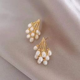 Amrav Girls Pearls Beaded Contemporary Drop Earrings-image-39