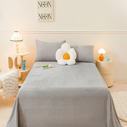 JC HOME Grey 150 TC Queen Bedsheet with 2 Pillow Covers-image-94