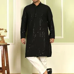 LEMONX Men Embroidered Kurta with Pyjamas-picture-14