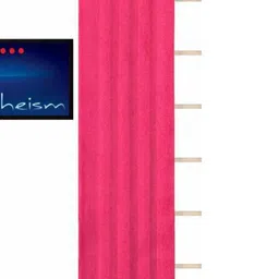 270 cm (9 ft) Polyester Semi Transparent Long Door Curtain Single Curtain (Plain, Rani_pink)-image-67