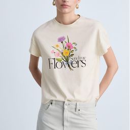 MANGO Floral Print Pure Cotton T-shirt-image-22