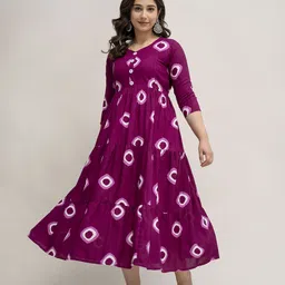 DEVEK Floral Print Maternity Fit & Flare Maxi Dress-picture-14