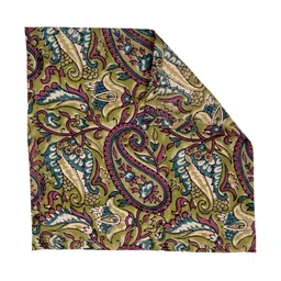 Ratan Cart 6-Pcs Green & Mauve Printed Table Napkins image 4