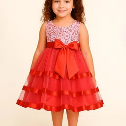 BAESD Girls Self Design Fit-Flare Dress-picture-17