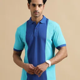 ECOLINE Clothing Men Antimicrobial Colourblocked Polo Collar T-shirt-image-67