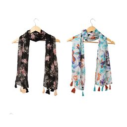 StoleVilla Multicoloured Floral Chiffon Stoles-image-53