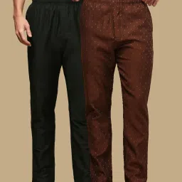 Pack of 2 Men's Printed Viscose Blend Pyjama Elasticwaist with Side Pockets Men Pyjama-picture-25