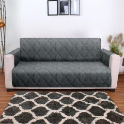 Velvet Plain 3 Seater Sofa Cover-picture-12