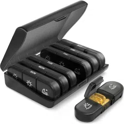 MONDAY-SUNDAY Pill Box Organizer,21 Grids 3 Times One Day Portable Travel Pill Box,Tablet Case Pill Box-image-10