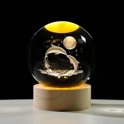 3D Dolphin Crystal Ball Light, Dolphin LED Night Light, Dolphin Decor Table Lamp-25