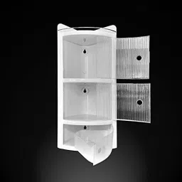 corner shelf bathroom rack storage organizer Plastic Wall Shelf-image-81