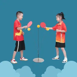 Best Table Tennis Ping Pong Rebound Rackets and Balls Base Training Practice Toy-11