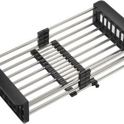 Fruits/Vegetables Kitchen Rack Fruits Vegetables Kitchen Rack sink with Adjustable Kitchen Basket 18 Inch Steel-image-51