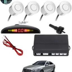 Car Reverse Parking White Sensor With Led Display/Buzzer-229 White 4Parking Sensor Increased Safety For Passengers Universal For Car-229 Parking Sensor-image-96