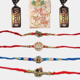 Religious ohm-bhai-ohm-shirkrihsna Assorted Rakhi Set-image-92