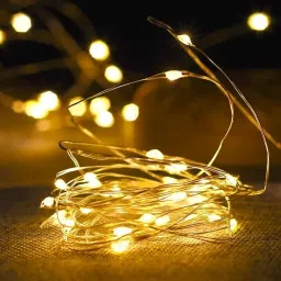 20 LEDs 2 m Yellow Flickering, Steady String Rice Lights-18