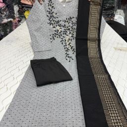 Embroidered Kurta, Trouser/Pant & Dupatta Set-image-16
