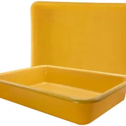 Wonder Plastic Prime Exel Tray 555 for Home/Kitchen/Office, Set of 2, Yellow Color, Made in India Tray-11