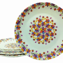 Pack of 6 Melamine (Size- 6.3" INCH) TEA CUP Saucer Plate Saucers, Great for Servicing Cookies-image-13
