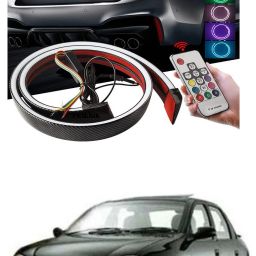 Carbon Fibre LED Rear Spoiler with Remote Control for Car Trunk Universal Exterior Car LED Tail Light Strip fit for Roof, Wing, Brake Light, Turn Signal Light Spoiler Lip Kit m191 Car Fancy Lights-image-65