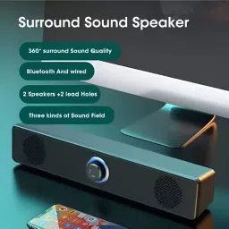 GUGGU Bluetooth Soundbar Speaker with Dynamic Bass, for All SmartPhone/TV/Laptop C12 20 W Bluetooth Soundbar image 3