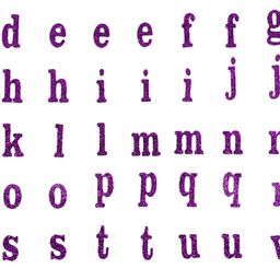 Comet Busters Purple Alphabet Printed Self Adhesive Wall Sticker-23