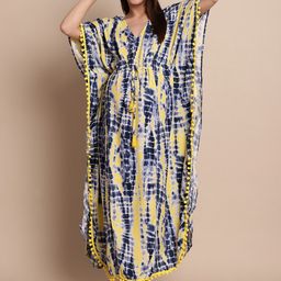 Secret Wish Abstract Printed Pure Cotton Kaftan Maternity Nightdress-image-26