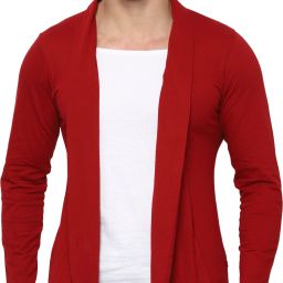 Men Jacket Style Full Sleeve Red Shrug-image-68