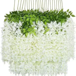 6 Westeria Falling White Westeria Artificial Flower-image-29