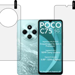 MOBKAVACH Front and Back Tempered Glass for Poco C75 5G-picture-3
