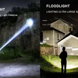 rynz Metal Led Torch Light Long Range 2 Km With Type C Charging Port & 6 in 1 Torch image 5