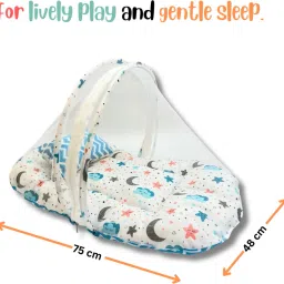 fenzi kids Nylon Infants Washable Polyester Foldable zipper opening Baby Bed Mosquito net upto 18 monthS Mosquito Net image 4