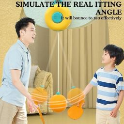 Hanging Table Tennis Self Training Indoor Gaming 2 Racket & 3 Practice Ball-15