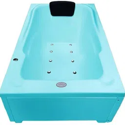 Bonn 4.5 Feet Portable With Bubble Bath (and Side Panel) - Cyan Blue Free-standing Bathtub-image-126