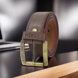 Men Casual Brown Artificial Leather Belt-image-7