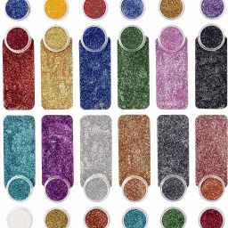 Set of 24 Colors, Multi Purpose Glitter Powder for Arts, Crafts, Epoxy Tumblers, Decoration Weddings Cards Flowers, Scrapbooking, Body, Face, Nail. 5gm each-picture-42