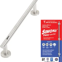 Flexy 304 Stainless Steel Grab bar - 45 cm with 2 Legs of 4.5 cm. Shower Grab Bar-image-53