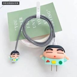 DECRONICS iPhone Charger Cover for 18-20W Full Protection (3D Design Shinchan) Cable Protector-image-28