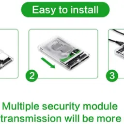 Rhobos Transparent SSD Case – Plug & Play, High-Speed USB 3.0 for HDD/SSD Devices 2.5 inch Fast Transfer Speed Up to 5 Gbps & Up to 4TB Storage Capacity 2.5 SATA SSD HDD image 4