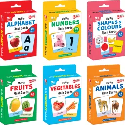 Big Flash Cards (Set of 6): ABC, Number, Shape, Colour, Fruit, Vegetable, Animal-2