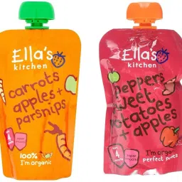 Combo (Pack of 2) - Carrots Apples & Parsnips + Peppers Sweet Potatoes & Apples Baby Snacks 240 g-image-70