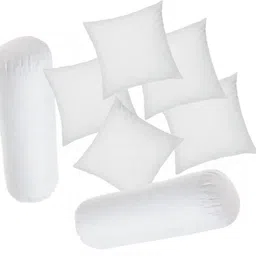 gtx Combo Of 2 Bolster & 5 Microfibre Solid Cushion Pack of 7-picture-2