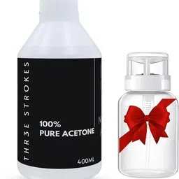 thr3e strokes Acetone, Transparent, NOT FOR MEDICAL USE Nail Polish Remover Nail Color Remover-picture-1
